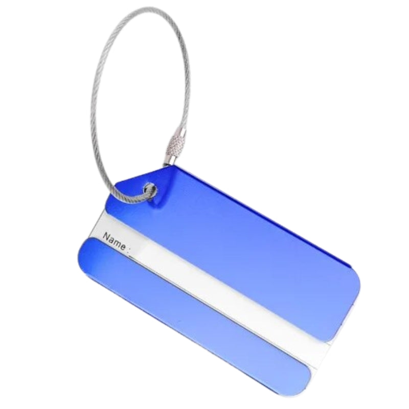 metal luggage tag for suitcase - Blue