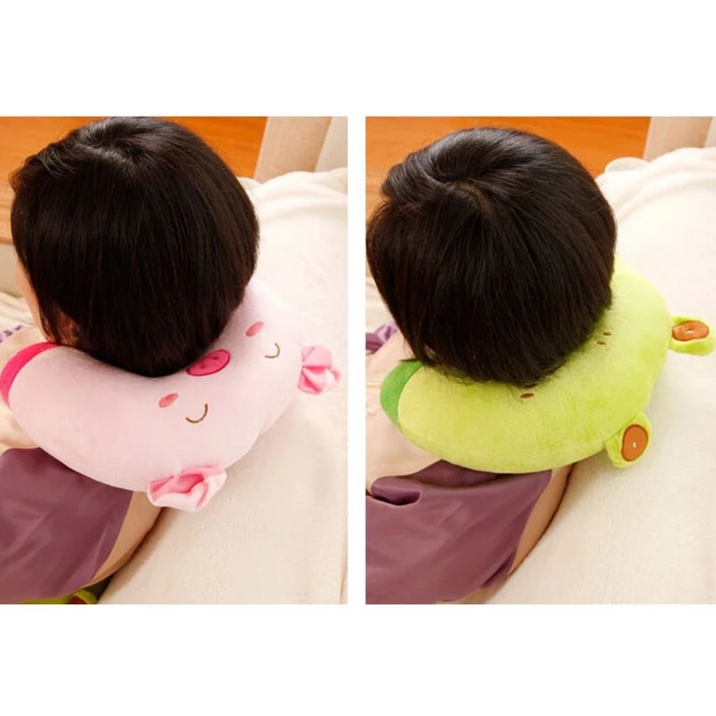 non-inflatable travel pillow - Strawberry - Cat - Pig - Rabbit - Bear - Brown Bear - Panda - Tiger