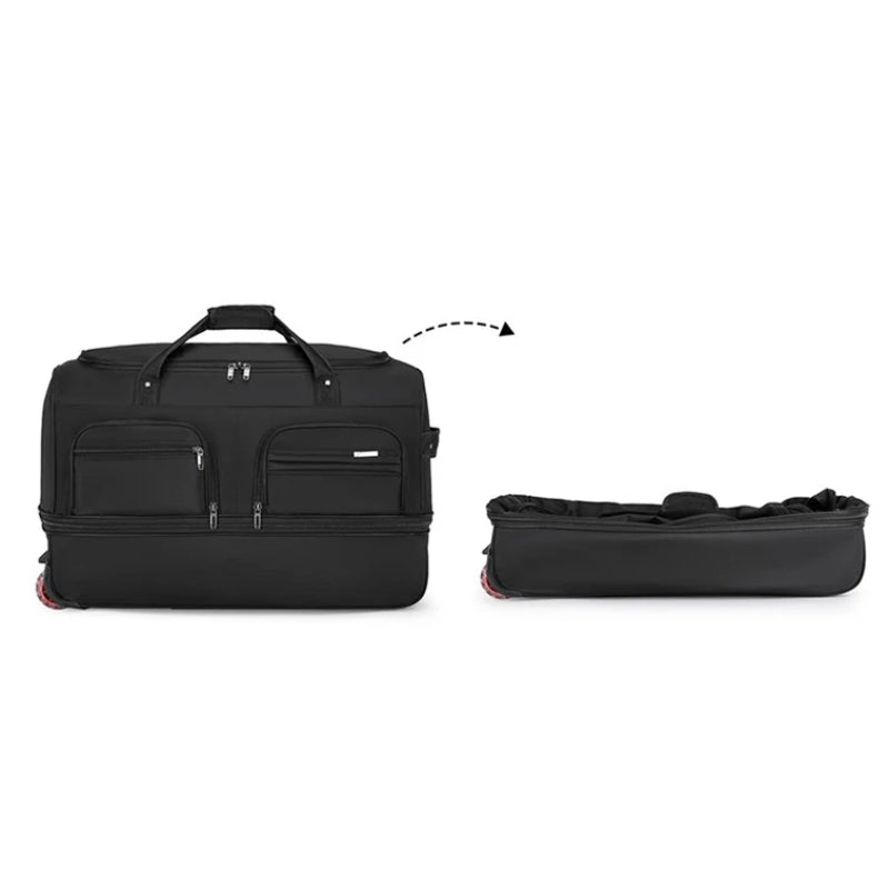 trolley travel bag two visible compartments - Black - Navy Blue - Red - Grey - Gray