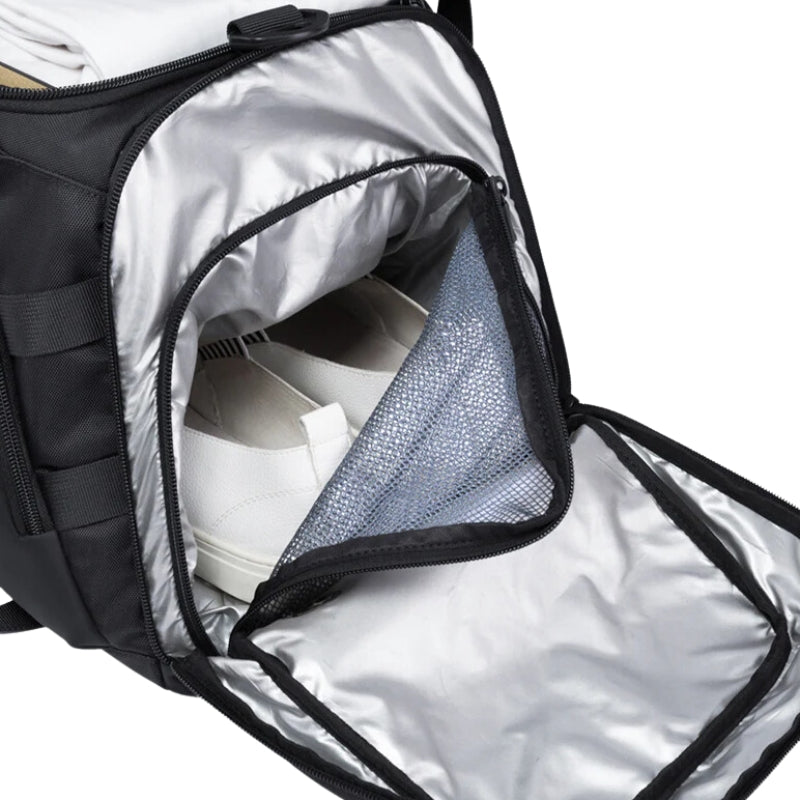 luxury travel bag for men open compartment - Grey - Gray - Black
