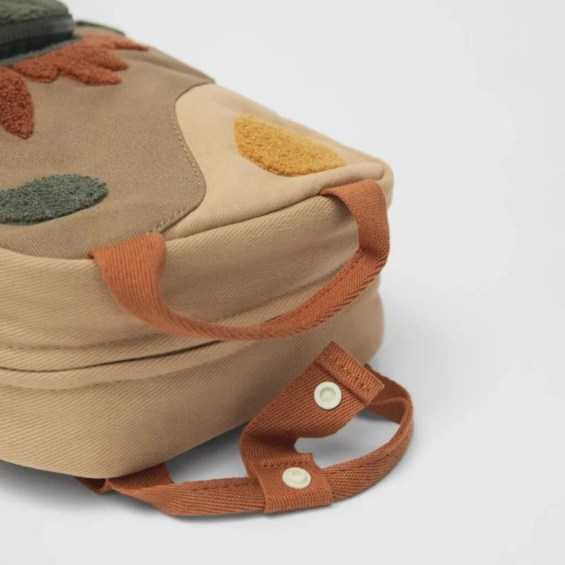 small children's backpack handle detail - Multiple Patterns - Dinosaur Pattern - Space Pattern - Floral Pattern