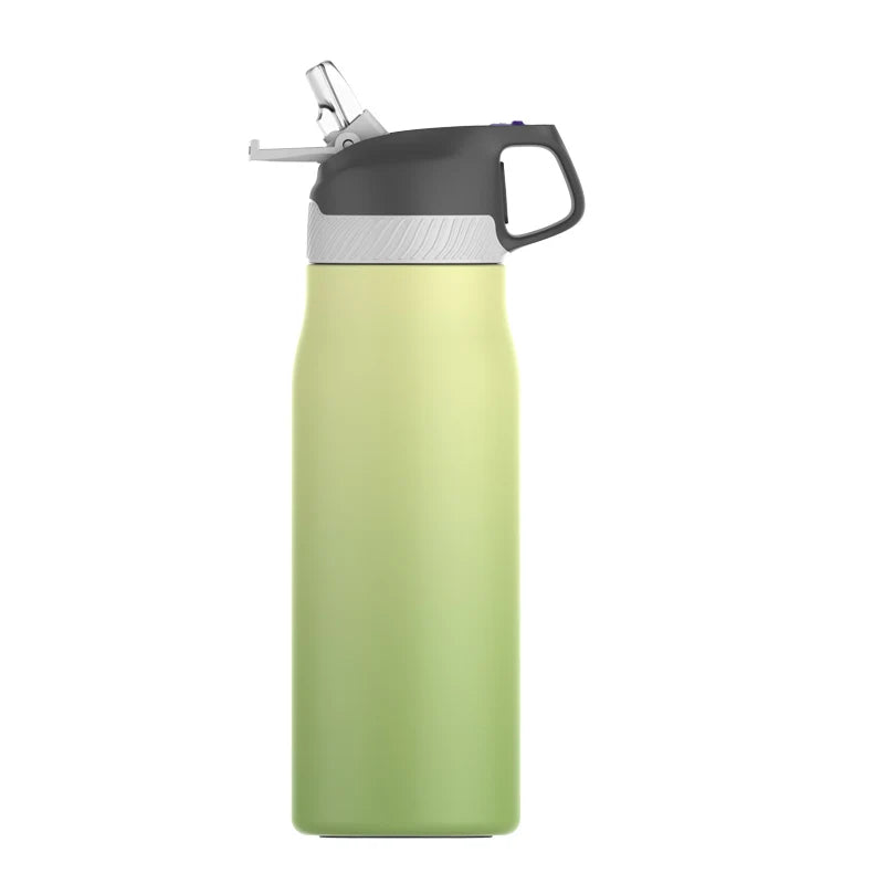 adult water bottle with straw - Green - 710 ml