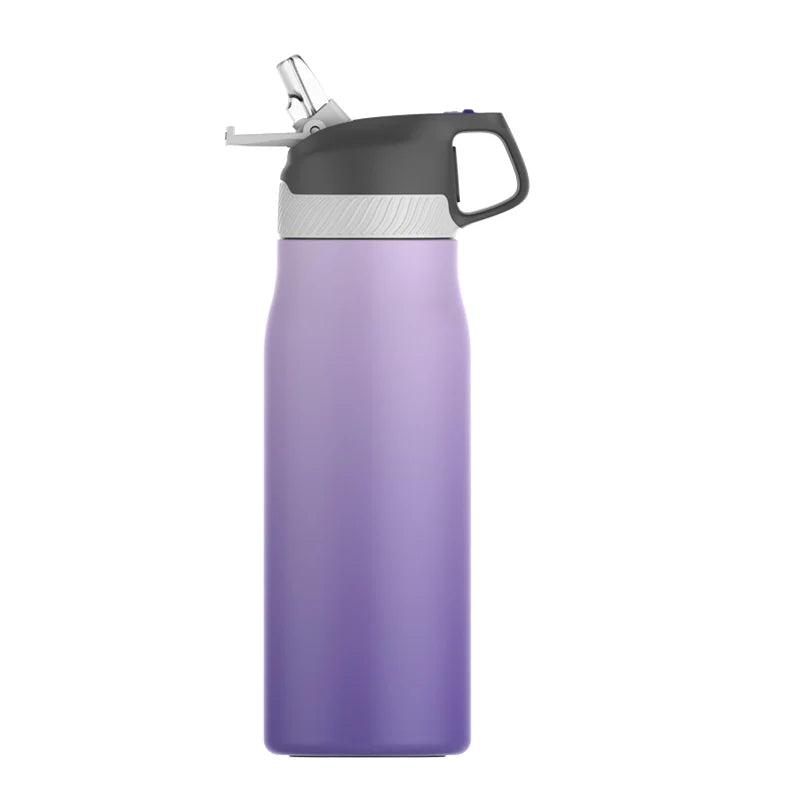 adult water bottle with straw - Purple
