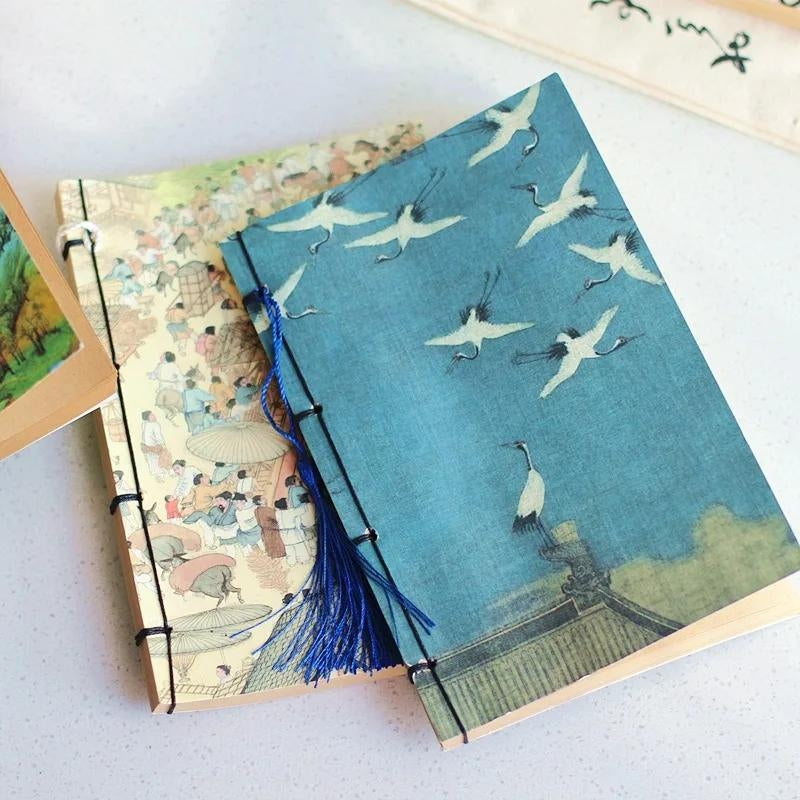 japanese notebook - Floral Pattern - Bird Pattern