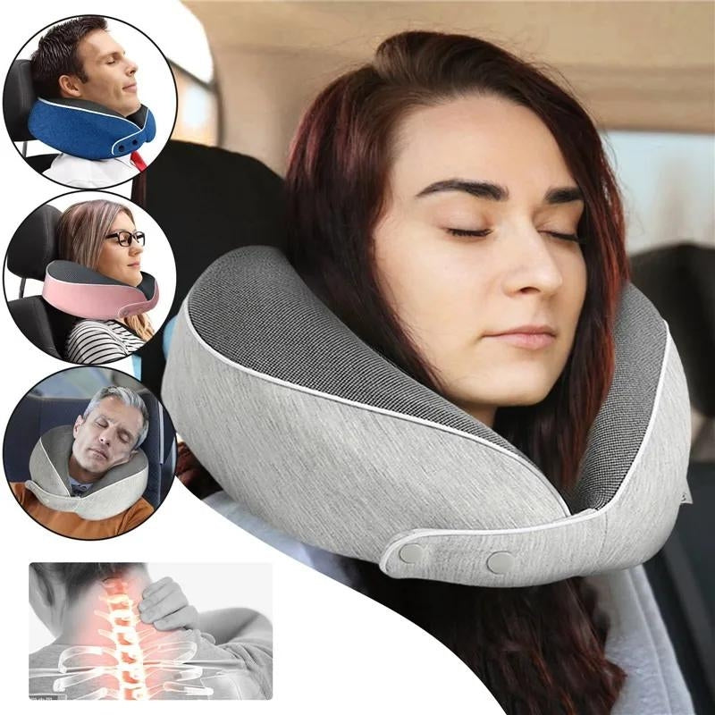 foldable travel pillow - Blue - Grey - Gray - Pink