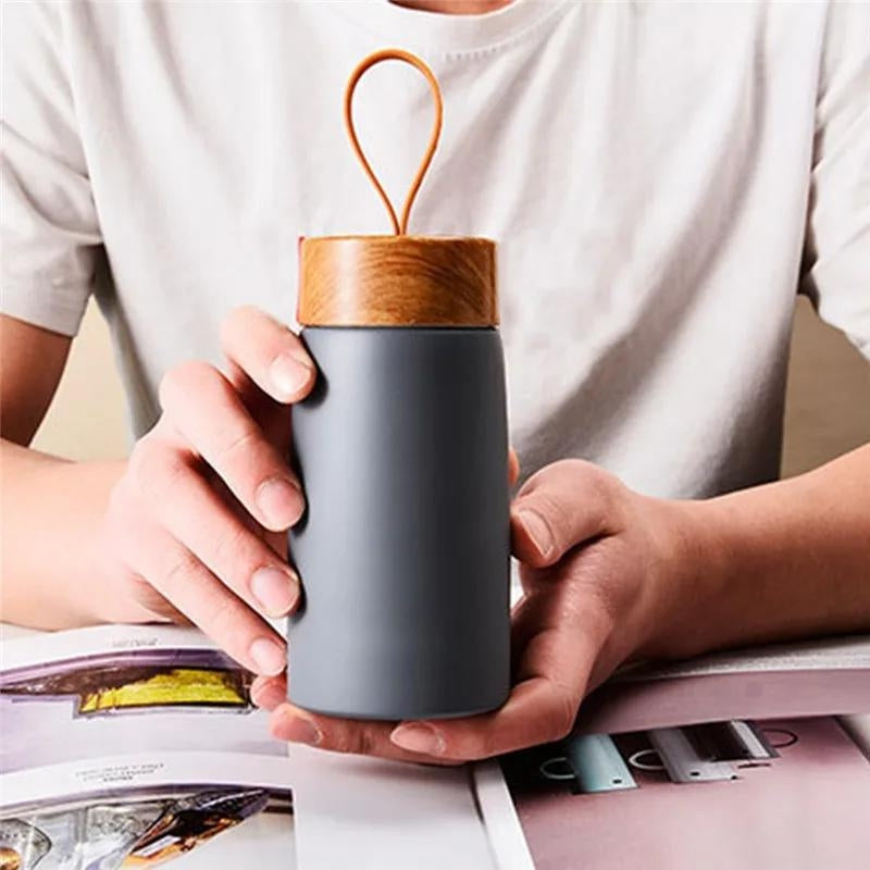 children's thermos water bottle - Brown - Pink - Green - Grey - Gray