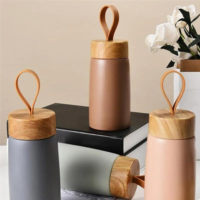 insulated water bottle for airplane - Brown - Pink - Green - Grey - Gray