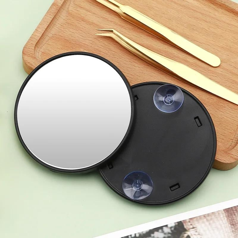 flexible x10 magnifying mirror with suction cup - Black with 10x Magnification - Black with 15x Magnification - Black with 30x Magnification