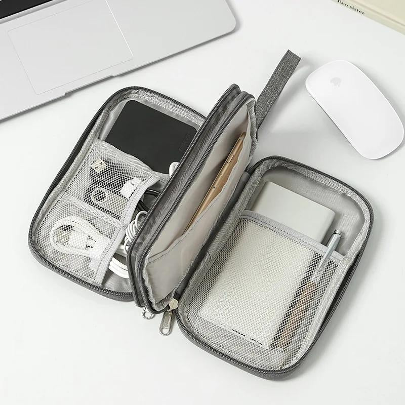 travel pouch for cables and chargers - Grey - Gray - Blue - Black - Pink