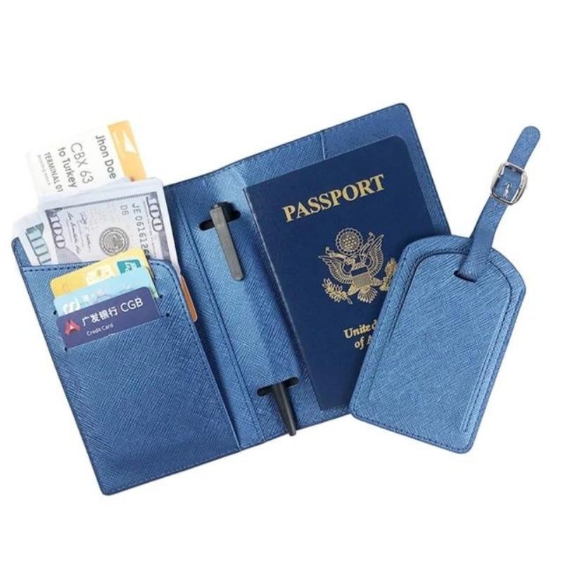 leather wallet - Blue