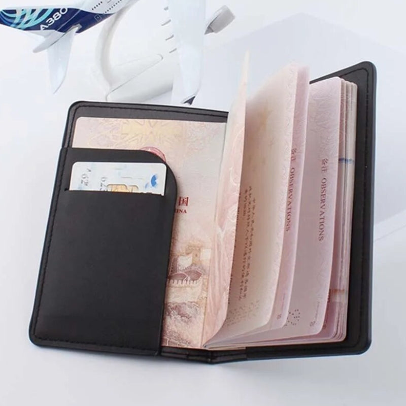 leather passport holder for women - Black - Brown - Purple - Pink - White