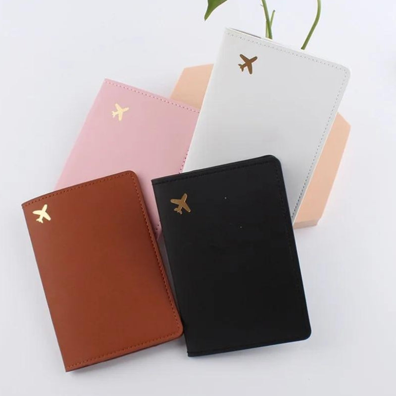men's leather passport protector - Black - Brown - Purple - Pink - White