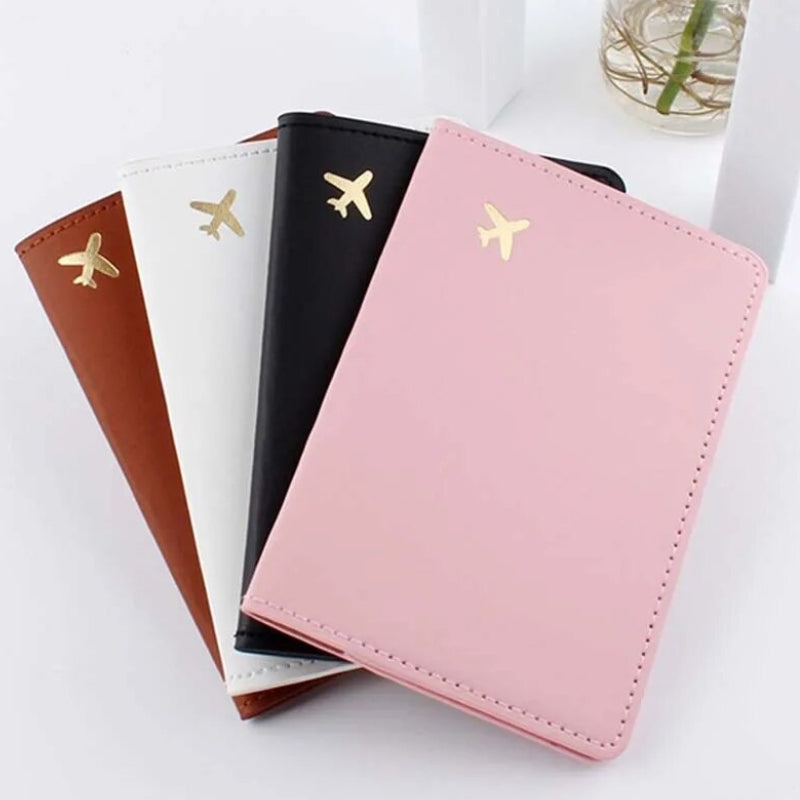 leather passport holder for men - Black - Brown - Purple - Pink - White