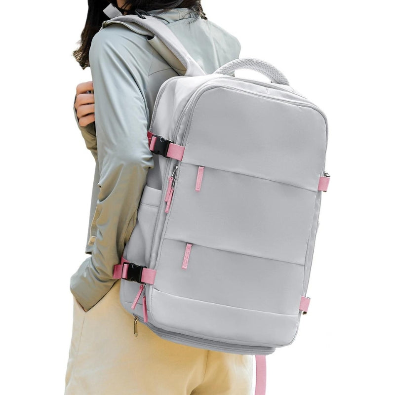 trendy women's travel backpack - Expandable Grey - Expandable Gray - Beige 1 - Beige 2 - Expandable Beige - Green 1 - Green 2 - Green 3 - Expandable Green - Dark Grey Green 2 - Dark Gray Green 2 - Expandable Dark Green - Black 1 - Black 2 - Expandable Black - Brown 1