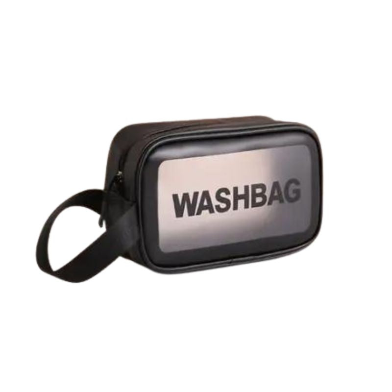 transparent airplane toiletry pouch - Black - S