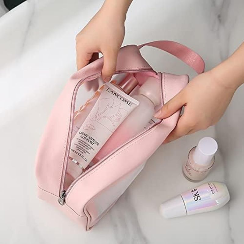 clear toiletry bag - Black - Pink - White