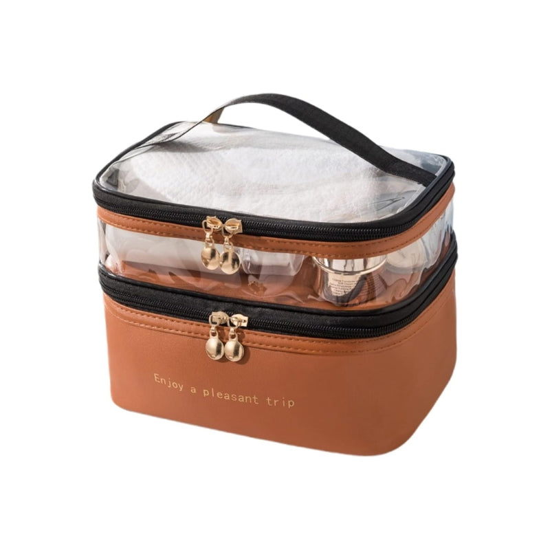 luxury travel vanity - Brown